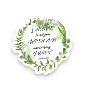 Sticker Bundles 12x$6 Religious Christian Bible Jeremiah 31:3